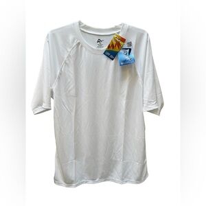 NWT White Short Sleeve Okanu Swim Shirt Size Large